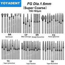 10Pcs Dental Bur Dental Diamond Bur FG High Speed Bur Dental Lab Polishing 1.6mm