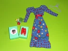Vintage BARBIE 1973 BEST BUY #3343 BLUE FLOWER PRINT DRESS RED KOREA SHOES +