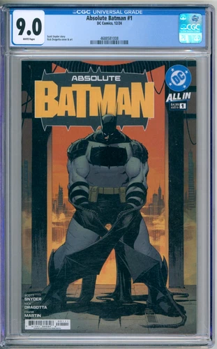 Absolute Batman 1 CGC Graded 9.0 VF/NM 1st Print DC Comics 2024