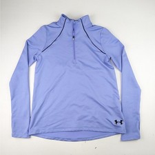 Under Armour Cold Gear Purple 1/4 Zip Athletic Shirt Youth Medium