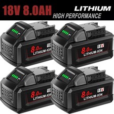 4PACK 6.0Ah 8.0Ah For Milwaukee 18V M18 48-11-1860 48-11-1850 Battery /Charger