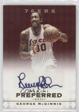 2011-12 Panini Preferred 65/74 George McGinnis #53 Auto HOF 2u5