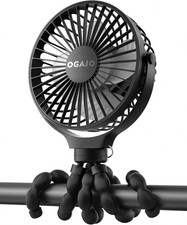 Portable Stroller Fan Rechargeable USB Personal Clip on Fans, 360  Rotate 3 Spee