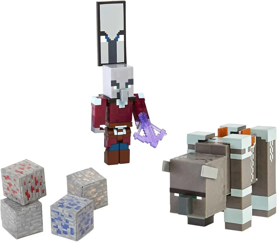 Minecraft Ravager & Raid Captain Action Figures 2-Pack - Image 3 of 4