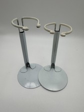 Vintage Pacific International Corp 2 Doll Stands white Metal 7 to 12 inch