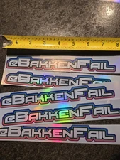 Bakken Oilfield Fail of the Day Official Sticker Logo 7.75 Inch Wide By 1 Inch