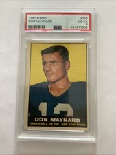 1961 Topps # 150 Don Maynard PSA 4 New York Titans Rookie Card RC HOF. rookie card picture