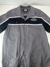 Harley Davidson Short Sleeves Button Up Mechanic Shirt Size XL