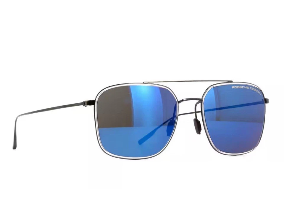 GAFAS DE SOL PORSCHE DESIGN P8940 A NEGRO/AZUL ESPEJO TITANIO JAPÓN 55MM NUEVAS EN CAJA Foto 3 de 4