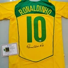 RONALDINHO Signed Autographed Brazil Soccer Jersey #10 With COA