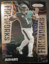 Panini Prizm Fireworks Jalen Hurts #F-1 Philadelphia Eagles NFL Football Card