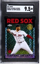 2021 Topps Chrome 1986 Rafael Devers #86BC-59 Mojo Refractor Red Sox SGC 9.5