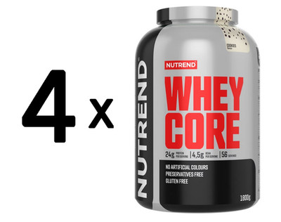 4 x Nutrend Whey Core, Cookies - 1800g (33,33 EUR/kg)