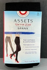 Spanx Assets Red Hot Label Body Shapers High-Waist Tights 3/c Black
