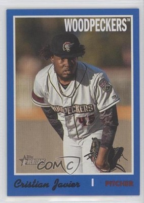 2019 Topps Heritage Minor League Edition Blue 44/99 Cristian Javier #166 pe8