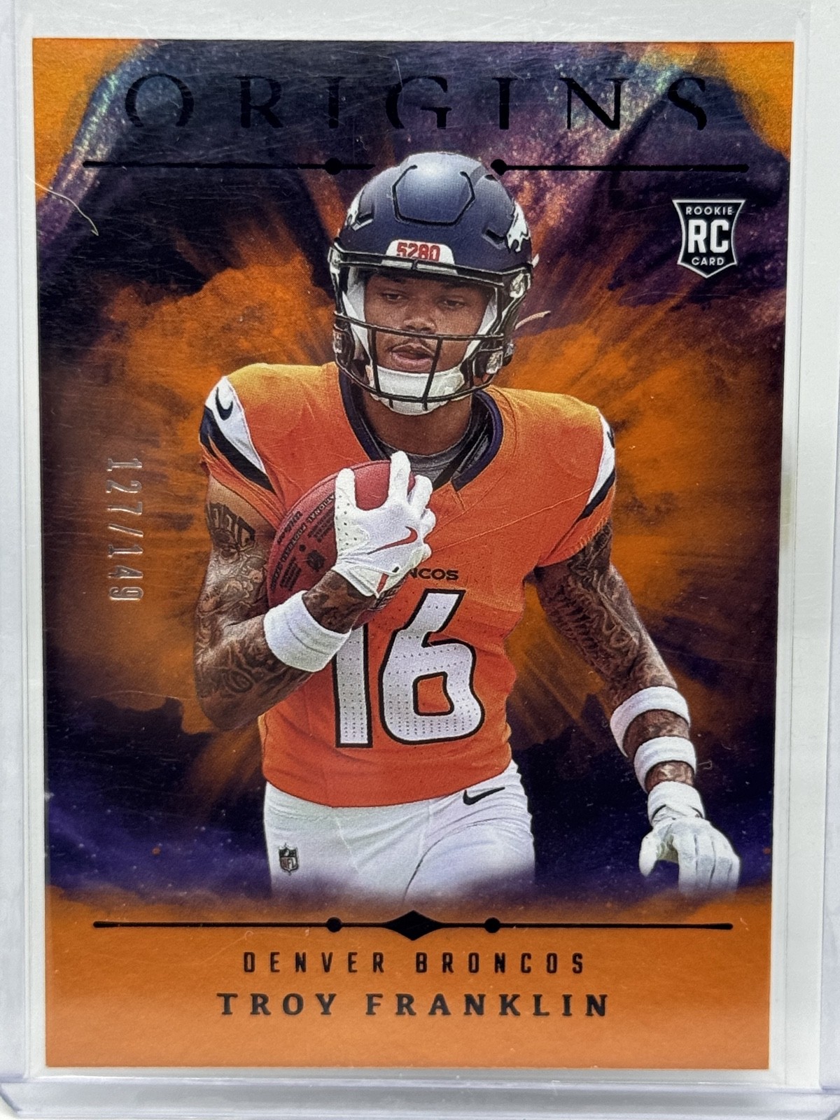 2024 Panini Origins - Rookies Troy Franklin #113 Orange /125 (RC)