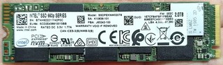 Intel SSD NVMe 660P 2.0TB M.2 80MM PCIE 3.0 x4 3D2 QLC 93% health 2TB