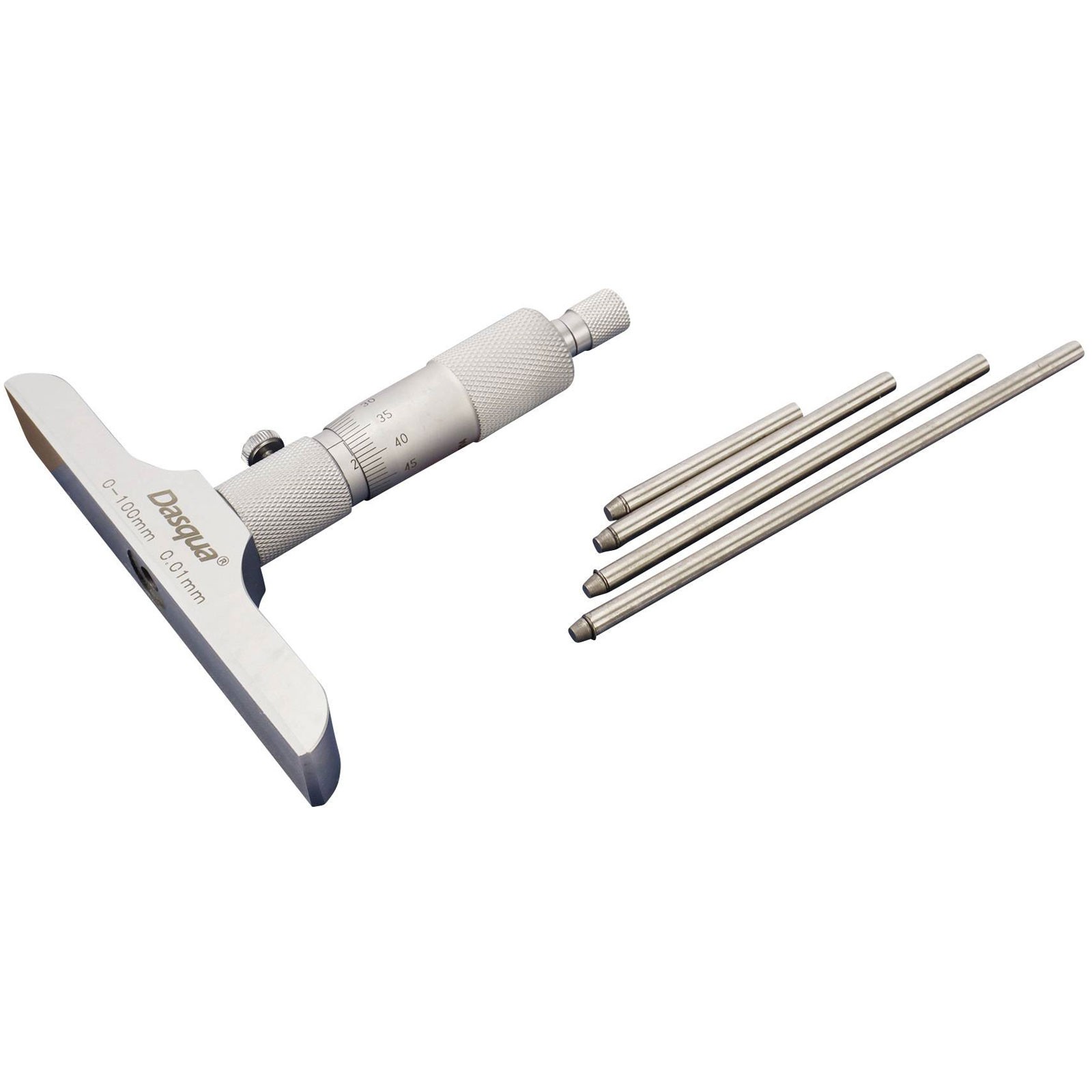 Dasqua Depth Micrometer with Interchangeable Rod 0.01 mm