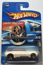 2005 Hot Wheels ~WHITE HEAT~ Whip Creamer II 3/5 (FTE Hub Wheels)