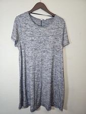 Gap Women's Sz XL Crew Neck Shirt Dress Striped Short Sleeve Blue