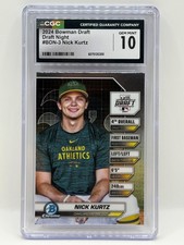 2024 Bowman Draft Nick Kurtz Draft Night CGC 10 #BDN-3 Athletics Rookie