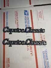 Oem 1977-1979 Chevrolet Caprice Classic Fender Emblem 6.5in Set Pair Gm Original Oem 1977-1979 Chevrolet Caprice Classic Fender Emblem 6.5in Set Pair Gm Original