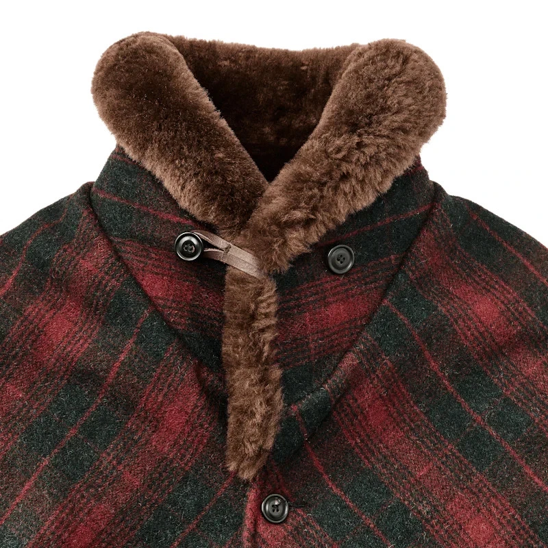 Filson Lined Mackinaw Wool Packer Coat  -XS- 20266728 MADE IN USA Burgundy Olive - Image 4 of 4