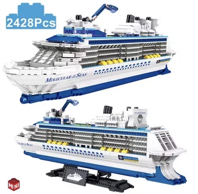Kreuzfahrtschiff Klemmbausteine 2428 Teile Display Modell mit Anleitung - Bild 1 von 4