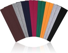 Headbands for Women, Non Slip Soft Cotton Hair Bands with Stretchy Cloth 16 Pack