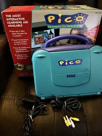 SEGA PICO LEARNING SYSTEM CONSOLE ORIGINAL BOX+5 GAMES 3 CIB ALL TESTED WORKING