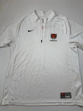 Nike Princeton Tigers Jacket Mens Large White 1/4 Zip Dri-Fit Team Issued NCAA