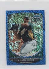 2013 Bowman Cream of the Crop Chrome Mini Refractor Blue Wave Michael Choice 1p5