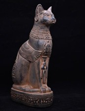 Rare Ancient Egyptian Antiquities Goddess Bastet Cat made of stone BC