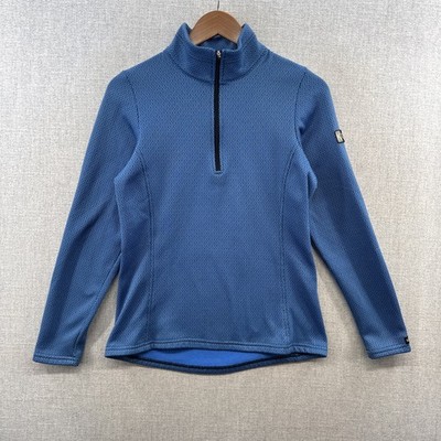 Kerrits Pullover Womens Small Blue Geometric Fleece Lined 1/4 Zip Equestrian*