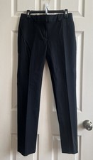 ANN TAYLOR LOFT Black Kate Straight Leg Stretch Dress Slacks Pants Sz 4 NWT