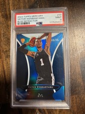 2023-24 Topps Mercury Victor Wembanyama Blue Refractor #/75 Psa 9