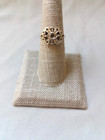 Vintage 18K White Gold Ornate Size 7 Ring Missing Stones 3.1 Grams — photo 1