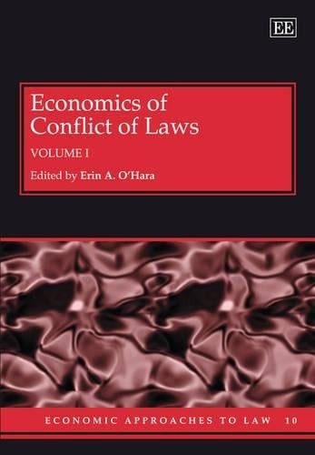 Economics of Conflict of Laws O′hara Hardback Edward Elgar 9781847200761