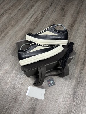 Size 42EU/9US - Rick Owens Strobe Vintage Low Black Milk CLEAN!