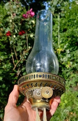 Gewinde Duplex Öllampe Brenner mit Schornstein & 4 Zoll Galerie