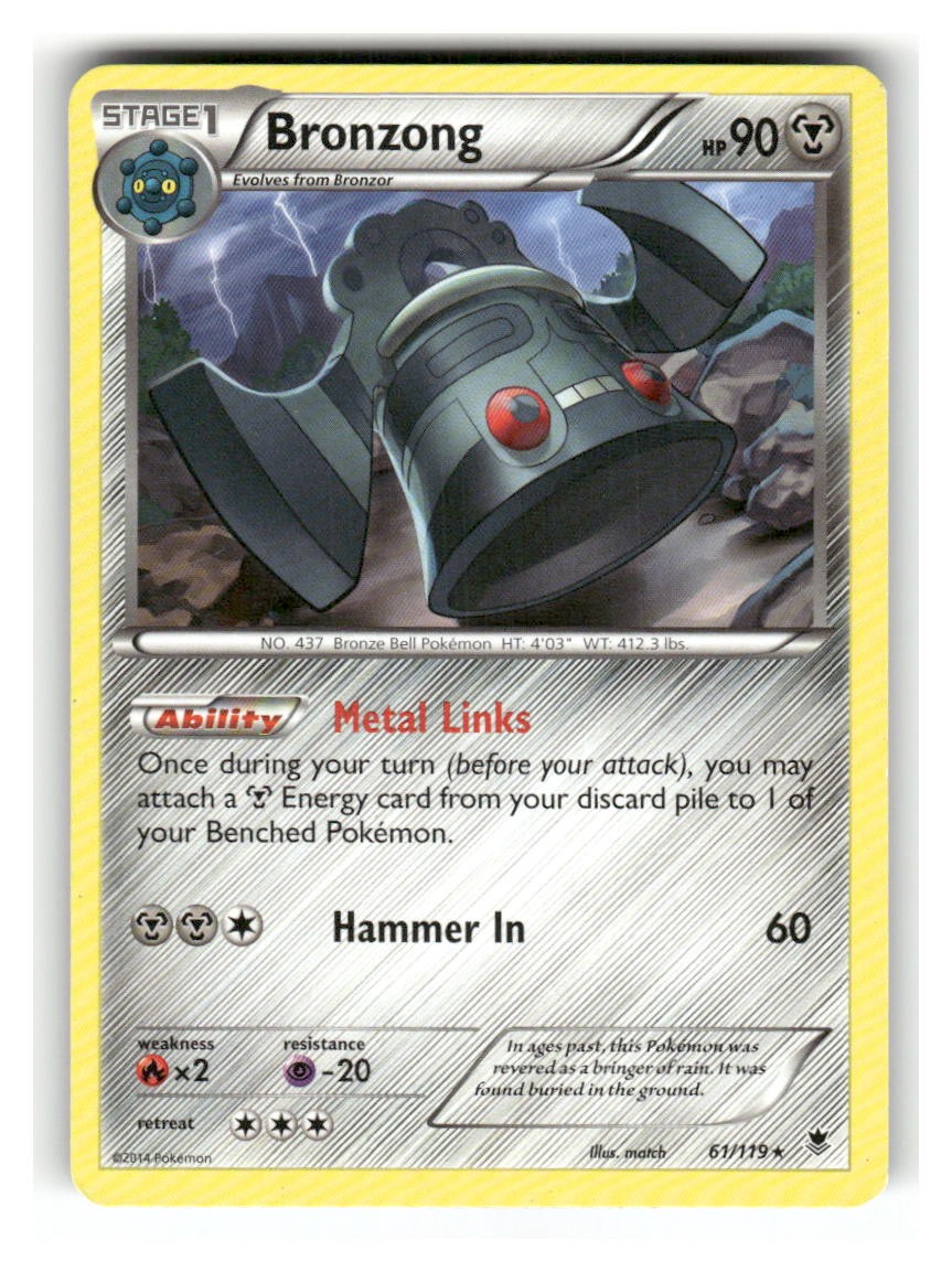 Bronzong 61/119 Rare Phantom Forces Pokemon Lightly Played