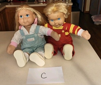 Vintage Playskool My Buddy And Kid Sister Large Doll Set (C)
