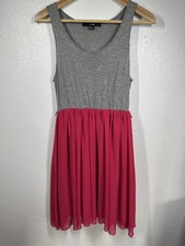 XXI Dress Womens Medium Colorblock Sleeveless Chiffon Fit & Flare
