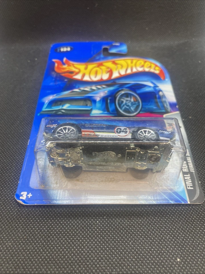 Hot Wheels Diecast 2004 #134 Ferrari 308 GTB in Blue With 10 Spoke Wheels MOC - Image 4 of 4