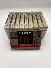 10 Sony HF60 Blank Cassette Tapes Type I 60 Minutes Hi-Fi Recording