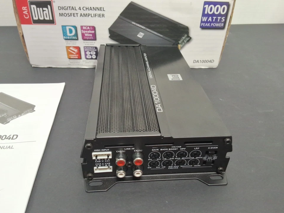 DUAL DA10004D (1000 WATTS PEAK POWER) Digital 4 Channel Mosfet Amplifier - Image 4 of 4