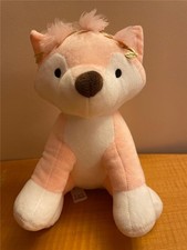 2021 FAO Schwarz Petit Bon Fox Plush Stuffed Animal Peach White