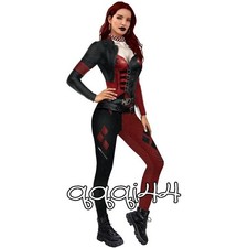 The Suicide Squad Harley Quinn Cosplay Costume Jumpsuit Leotard Halloween Suit