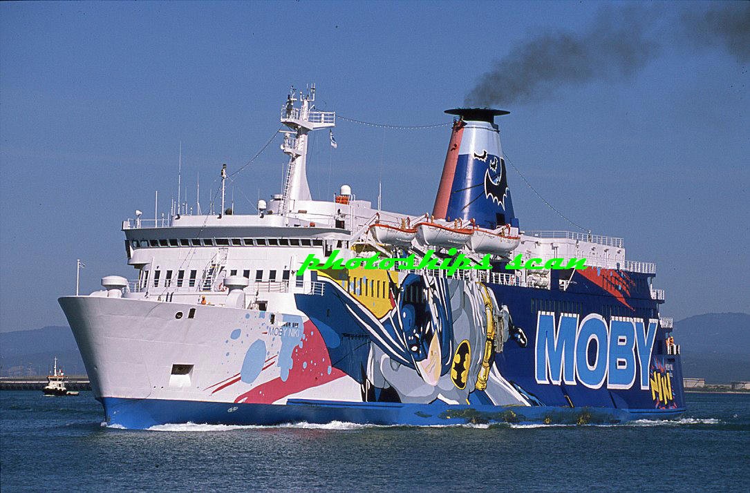 1  slide of Italian-flag Moby Line ferry MOBY NIKI (ex-EUROPAFARJAN III, Sweden)