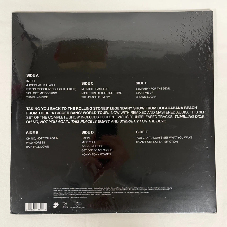 The Rolling Stones - A Bigger Bang Live On Copacabana Beach (Colour Vinyl) | 3LP - Image 3 of 4